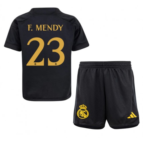 Fotballdrakt Barn Real Madrid Ferland Mendy #23 Tredjedraktsett 2023-24 Kortermet (+ Korte bukser)